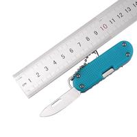 Outils d'extérieur portables EDC en acier inoxydable Couteau porte-clés de poche multifonctionnel avec embouts