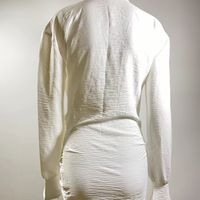 Mini robes sexy à manches longues et col en V profond pour femmes, tenues décontractées à la mode, robe chemise drapée