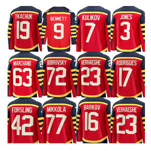 2026新缝制运动冰球球衣佛罗里达19马修·特卡楚克16亚历山大·巴尔科夫9贝内特63 Marchand 72 Bobrobsky - Product Image 1