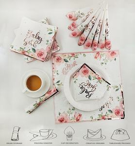 Serviettes en papier d'aluminium personnalisées en usine <span class=keywords><strong>Hey</strong></span> bébé serviettes imprimées jetables - Product Image 5