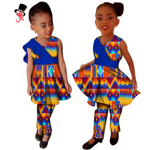 Robe de soirée pour petites filles Vêtements africains pour enfants <span class=keywords><strong>Bazin</strong></span> Riche Dashiki Fashion Dresses - Product Image 5