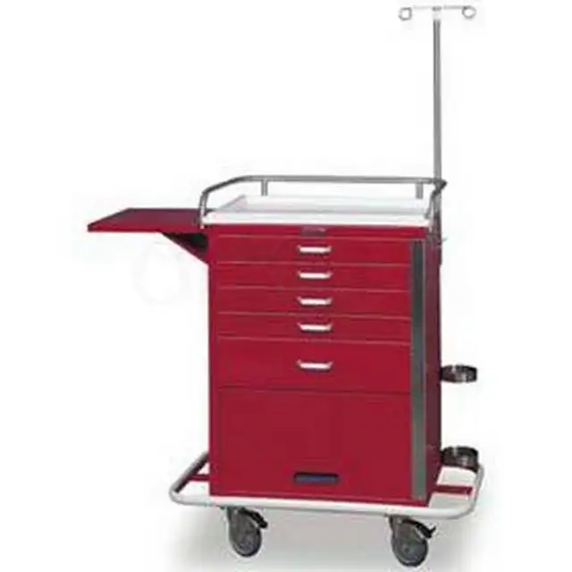 Carrinho médico do instrumento abs, carrinho médico de emergência hidráulica para uso de hospital