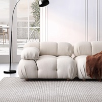 Ensemble de canapés de salon Zayshine, style italien moderne et luxueux, en sherpa, 3 places, modulaire, appartement, villa, combinaison libre, canapés Mario Bellini