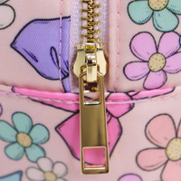 Sac de rangement multicolore à imprimé floral, sac à maquillage avec nœud, pochette de voyage en nylon à fermeture éclair, sac de toilette safari, expédition rapide RTS