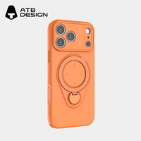 ATB 360 °   Coque de téléphone antichoc Air Armor avec anneau magnétique rotatif pour iPhone 17 16 Pro Max et iPhone 18 Pro