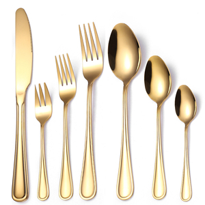 Vàng dòng bạc đám cưới dao kéo thiết lập sang trọng thép không gỉ Flatware Set cho 6 người - Product Image 4