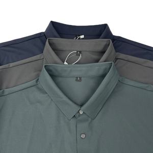 Polo de manga corta con cuello levantado sin costuras de gama alta de talla grande, Polo de golf informal multicolor, camisetas - Product Image 6