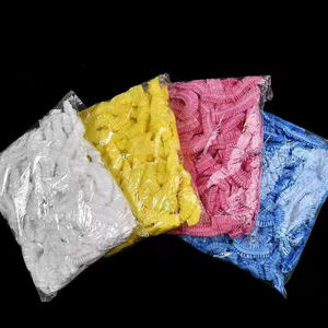 Bonnet de douche en PE transparent jetable pour hommes, femmes, femmes, enfants, bonnets de bain en plastique transparent pour le <span class=keywords><strong>traitement</strong></span> des cheveux - Product Image 3