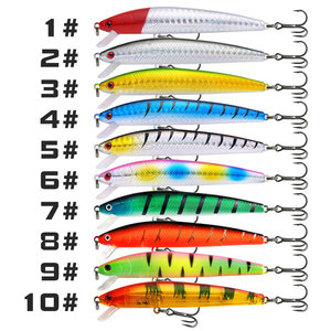 Esca Dura Artificiale 9/5g Minnow a Lunga Gittata con Sonagli e Perline Galleggiante in Plastica Realistica Imitazione <span class=keywords><strong>Spigola</strong></span> Senza Ami - Product Image 3
