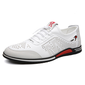 Zapatos Casuales Blancos para Hombre, Transpirables, con Suela Hueca, Suela de Goma de Tacón Bajo, Zapatillas de Moda de Verano - Product Image 5