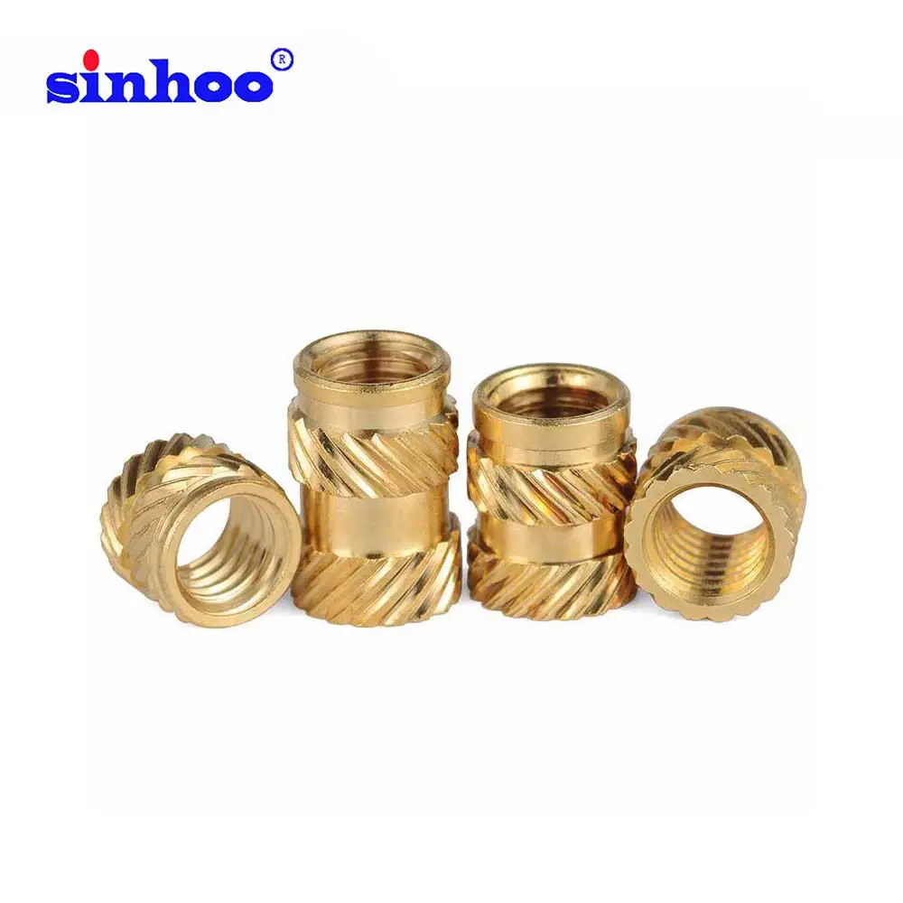 M2 M2.5 M3 M4 M5 M6 M8 Heat Stake Threaded Inserts Ultrasonic Brass Inserts for Plastic aluminium nut