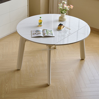 Table à manger moderne de luxe avec plateau en marbre Dw1527, avec 6 chaises pliantes, durable, gain de place, pour hôtels, villas, salles à manger