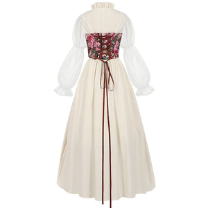 Abito rinascimentale Cosplay abiti da <span class=keywords><strong>donna</strong></span> medievale vestito da pirata vittoriano <span class=keywords><strong>Costume</strong></span> da <span class=keywords><strong>strega</strong></span> fata - Product Image 4