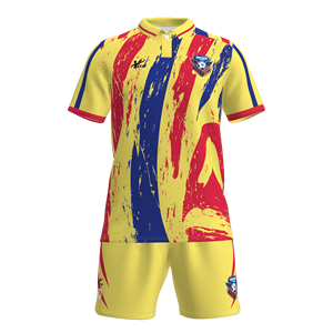 Maillot <span class=keywords><strong>de</strong></span> football en gros : Tissu 100 % polyester respirant, léger, anti-transpiration et évacuant l'humidité pour l'entraînement - Product Image 1