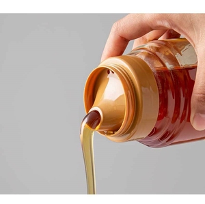 Nhà Máy Bán Buôn Nhựa Trong Suốt Mật Ong <span class=keywords><strong>Container</strong></span> Đôi Bìa 300G 500G 1000G Mật Ong Jar Bao Bì Chai - Product Image 6