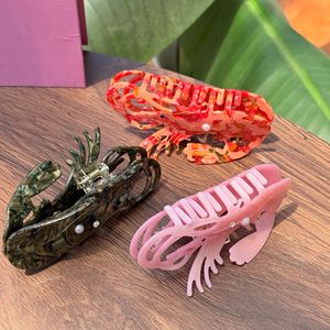 Pinces à griffes en acétate nouvellement conçues <span class=keywords><strong>pour</strong></span> homards décorés de perles et de diamants épingles à cheveux de créature marine de dessin animé - Product Image 5
