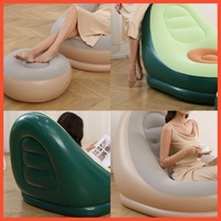 Nouveau canapé gonflable Avocado Air en PVC floqué, portable, pliable, inclinable, pour extérieur, avec repose-pieds intégrés, personnalisable