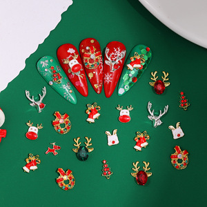 Vente en gros 3D Rhinestone Nail Jewelry Christmas Tree Nails Art Decoration Logo personnalisé Nail Supplies Charms en vrac - Product Image 1