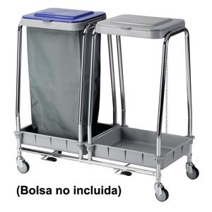 Carrello Portaborse Doppio Cromato 580 con Ruote e Cesto - Product Image 3