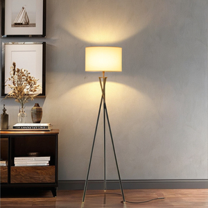 Lampada da Terra di Design Minimalista Moderno per Camera da Letto Lampada a LED 10 Ferro Led <span class=keywords><strong>Legno</strong></span> Nordico 80 Rotonda Moderna Bianca per <span class=keywords><strong>Soggiorno</strong></span> 15 - 30 7.5 - Product Image 1