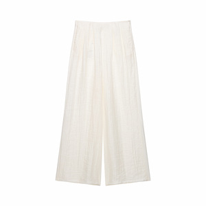 Conjunto de Camisa con Cinturón y Pantalones Anchos Plisados para <span class=keywords><strong>Mujer</strong></span>, Modelo 2026, Traje de Oficina de Dos Piezas con Detalle en la Cintura, Fabricación OEM - Product Image 4