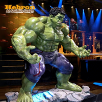Patung Hulk Ukuran Asli dari Fiberglass, Figur Aksi Superhero Terkenal, Pria Berotot, Patung Resin untuk Dekorasi