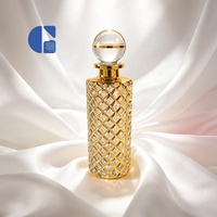 Flacons diffuseurs d'huiles essentielles en verre de luxe grande capacité 160 ml, bouteilles rondes vides dorées pour parfum et huile aromatique