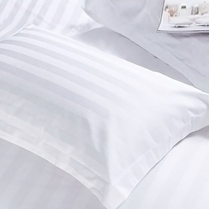 <span class=keywords><strong>Federe</strong></span> in <span class=keywords><strong>Cotone</strong></span> Organico a Righe Bianche Personalizzabili per Set <span class=keywords><strong>di</strong></span> Biancheria da Letto per Hotel - Product Image 3