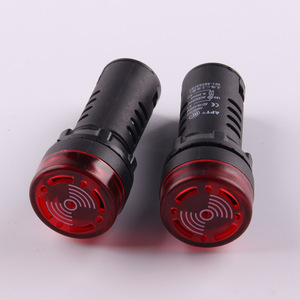 Lampe indicatrice Ad16-22 24V LED rouge avec fonction d'alarme pour usage industriel - Product Image 2