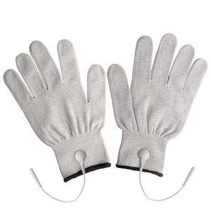 CE médical 510k approuvé physiothérapie rééducation <span class=keywords><strong>massage</strong></span> des mains en nylon conducteur fibre d'argent vêtement TENS gants conducteurs - Product Image 4
