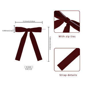 DAMAI Ribbon <b>Bows</b> with Long Tails Reusable Velvet <b>Bow</b> Ornaments for Christmas <b>Gift</b> Floral Decor Velvet <b>Bow</b> Decoration - Product Image 4