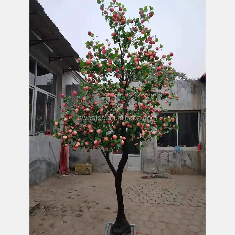 3.1m hoogte grote goedkope decoratieve kunstmatige apple boom plant glasvezel apple tree voor verkoop