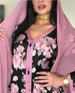 Caftan jalabiya ชุดฮิญาบแขนยาวผู้หญิง, ชุดฮิญาบสไตล์อาหรับชุดมุสลิมสไตล์โมโรแคน