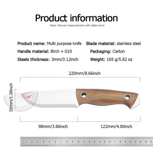 Cuchillo Skan Recto de Acero Inoxidable Personalizable, Herramienta Multifuncional de Supervivencia al Aire Libre con Soporte OEM para DIY - Product Image 2