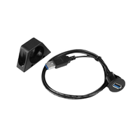 Cable de Extensión USB 2.0 Macho-Hembra para Montaje en Panel de Escritorio, 1m, Revestimiento de PVC, Blindaje Trenzado, Cobre Estañado, 2A, Xile, para Teléfono Móvil