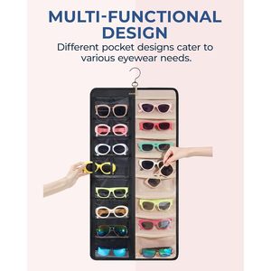 Organisateur de lunettes de soleil suspendu, boîte de rangement murale double face pour les voyages et la maison - Product Image 3