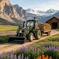 Traktor Mini Pertanian 4WD Innovi CE EPA Approved dengan Pompa Gearbox Mesin Diesel 50HP Multiguna untuk Penggunaan Pertanian Garansi 1 Tahun