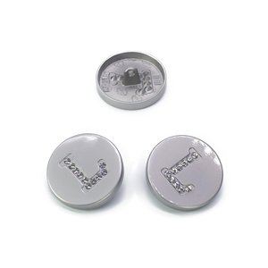 Nhà Máy Số Lượng Lớn Bền 25Mm Kẽm Hợp Kim Kim Loại Chân Nút Bảng Chữ Cái L Thạch Áo Mạ Kỹ Thuật May Phần Cứng - Product Image 5