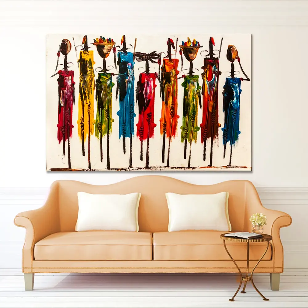 African wall decoration abstract African wall art Maasai canvas printing African ethnic painting