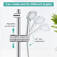 Pince de support de pommeau de douche à glissière réglable universelle à installation facile pour barre coulissante 18-25MM