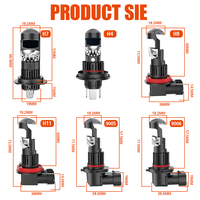 Lensa Proyektor LED Mini Zda2 H7 H11 Hb3 Hb4 H8 12V 13800Lm Dengan Lampu Mobil Plug and Play Canbus H4 Lampu Depan Otomatis