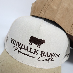 Gorra de Béisbol Personalizada con Logotipo, Ajustable, de 5 Paneles, Estilo Clásico, Dos Tonos, Estilo Western, con Cierre a Presión, Beige, Marrón Oscuro, Gamuza, para Hombre - Product Image 6