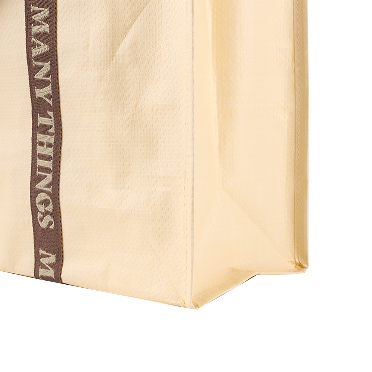Custom Heavy Duty Foldable shopping tote bag supermarket laminated PP woven Reusable Grocery Bags