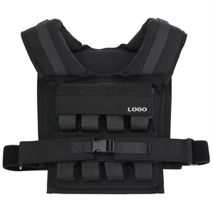 Gilet lesté en Cordura noir, vente en gros, haute qualité, personnalisable, réglable, imperméable, pour hommes, entraînement, 10 kg, 12 kg - Product Image 1
