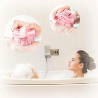 Brosse exfoliante douce pour le cuir chevelu et le corps, en silicone imperméable de haute qualité, avec logo personnalisé, pour femmes et hommes