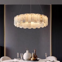 Décor à la maison lustre lumières Design américain lustres en albâtre suspension lampe pour salle à manger Table cuisine île Bar