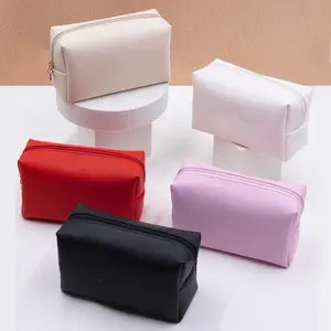 Promotional OEM Travel Leather Makeup Bag Custom Waterproof Cosmetic Beauty Makeup Bags PU Leather Cosmetic Bag