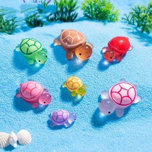 Новинка, модная мини-фигурная черепаха, 3D игрушка, милые украшения из смолы для дома, офиса, стола, автомобиля, подвеска, украшение, современный безделушка - Product Image 2