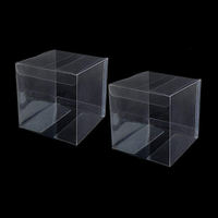 Boîte de présentation carrée transparente en PET PVC de qualité alimentaire, boîte à bonbons en plastique, boîte à souvenirs de mariage, boîte cadeau
