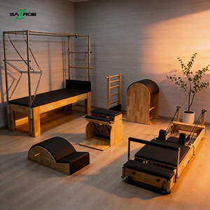 SAERDE - <span class=keywords><strong>Silla</strong></span> <span class=keywords><strong>de</strong></span> Pilates Multifuncional <span class=keywords><strong>de</strong></span> Madera <span class=keywords><strong>de</strong></span> Arce, Duradera, con Juego <span class=keywords><strong>de</strong></span> Cinco Piezas, Reformer Cadillac, al Mejor <span class=keywords><strong>Precio</strong></span> y en Oferta - Product Image 1